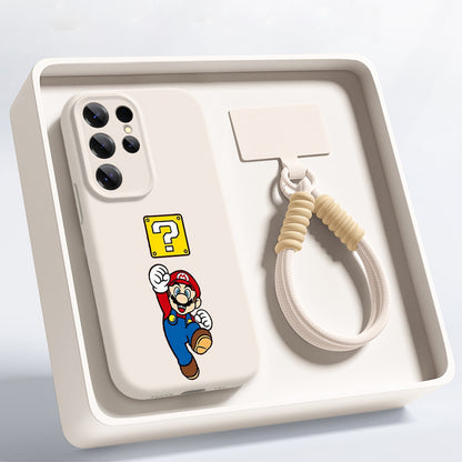 Mario Liquid Silicone Lanyard Case