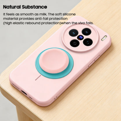 Solid Color Liquid Silicone Case with Kickstand