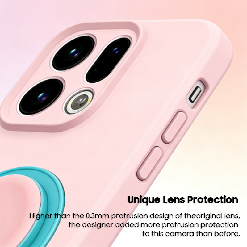 Solid Color Liquid Silicone Case with Kickstand