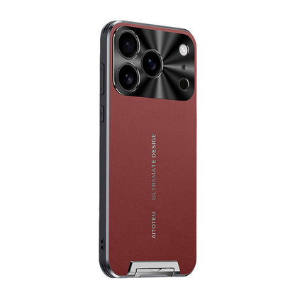 Invisible Bracket Leather Case