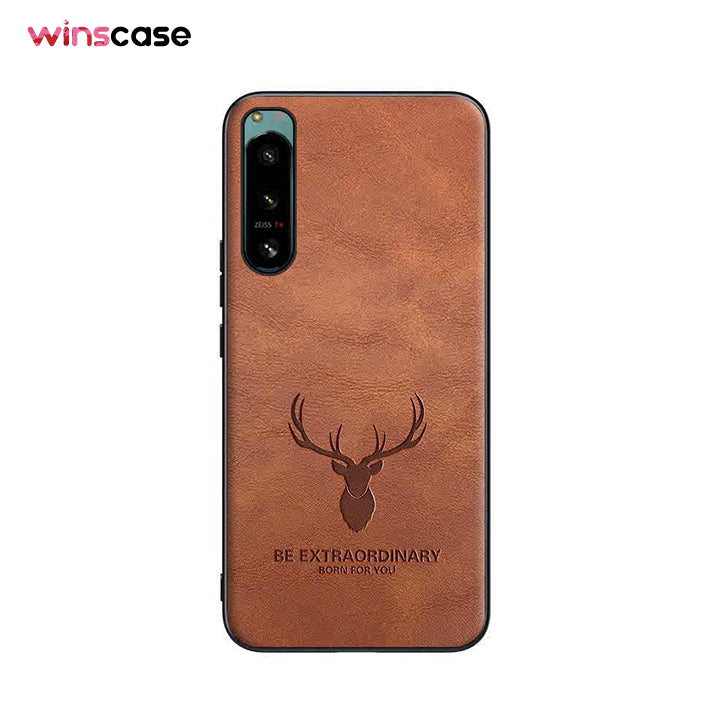 Sony Series | Elk Engraved Mobile Phone Leather Case