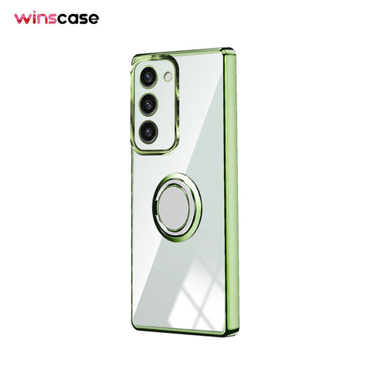 Samsung Series | Transparent Electroplated Mobile Phone Case with Ring Holder