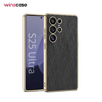 Samsung Series | Luxurious Gold and Silver Brocade Leather Case