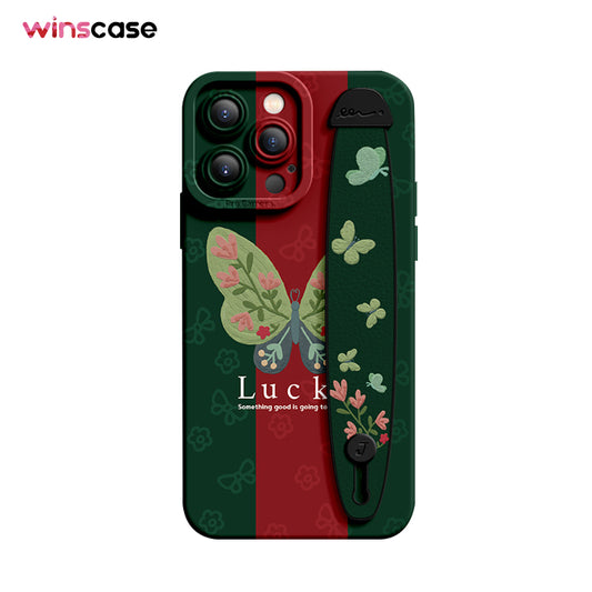 iPhone Series | “Y2K Butterfly”  Liquid Silicone Wristband Phone Case