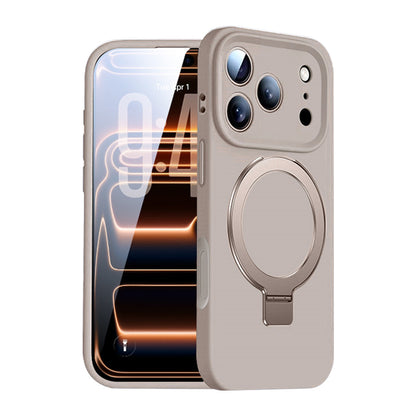 Rotating Bracket Liquid Silicone Case with MagSafe