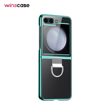 Samsung Galaxy Z Flip Series | Electroplated Transparent Ring Mobile Phone Case