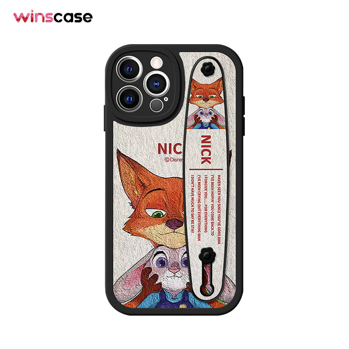 iPhone Series | Zootopia Lambskin Wristband Holder Phone Case