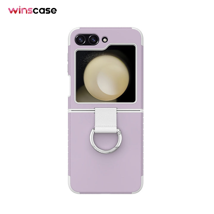 Samsung Galaxy Z Flip Series | Macaron Contrast Ring Mobile Phone Case