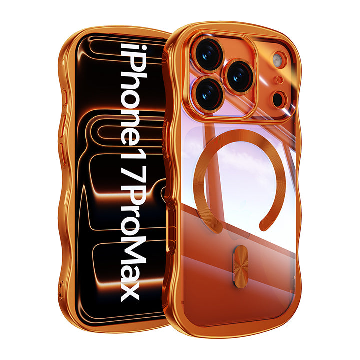 Wave-Patterned Electroplated Case with MagSafe