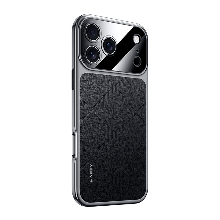 Electroplated Genuine Leather Pebbled Case