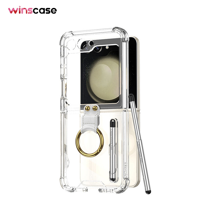 Samsung Galaxy Z Flip6 | Transparent Ring Phone Case（Bring Pen）