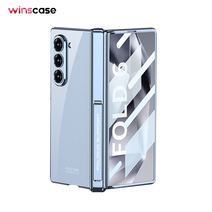 Samsung Galaxy Z Fold6 | Transparent Electroplated Vertical Mobile Phone Case