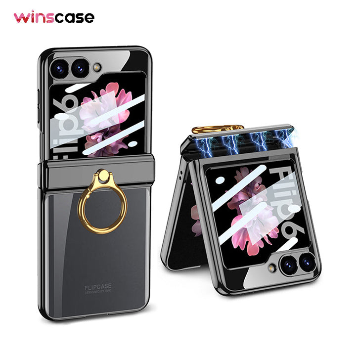 Samsung Galaxy Z Flip Series | Electroplated Ring Buckle Mobile Phone Case