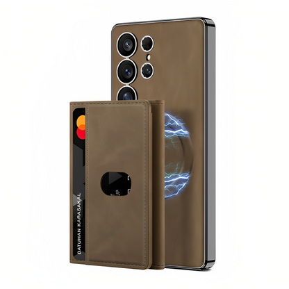 Magnetic Wallet Leather Case