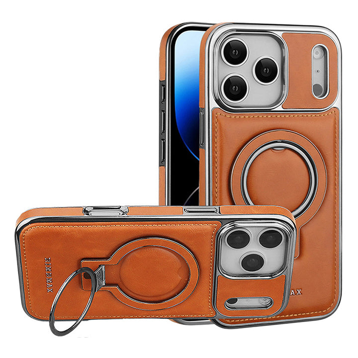 Integrated MagSafe Ring Business Leather Case