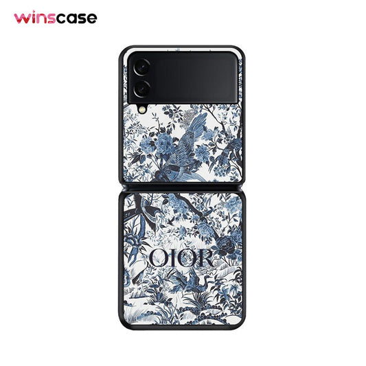 Samsung Galaxy Z Flip Series | “Flower and Bird” Exclusive Design Leather Case