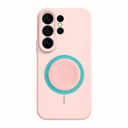 Solid Color Liquid Silicone Case with Kickstand
