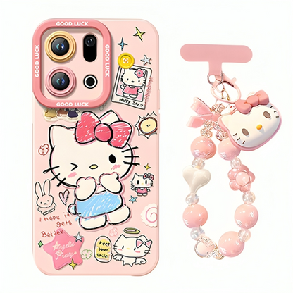 Hello Kitty Liquid Silicone Lanyard Case
