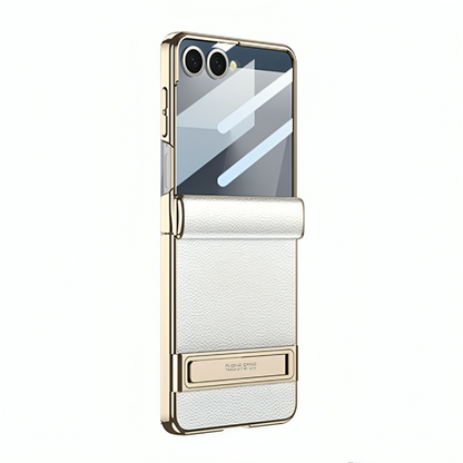 Invisible Bracket Leather Case