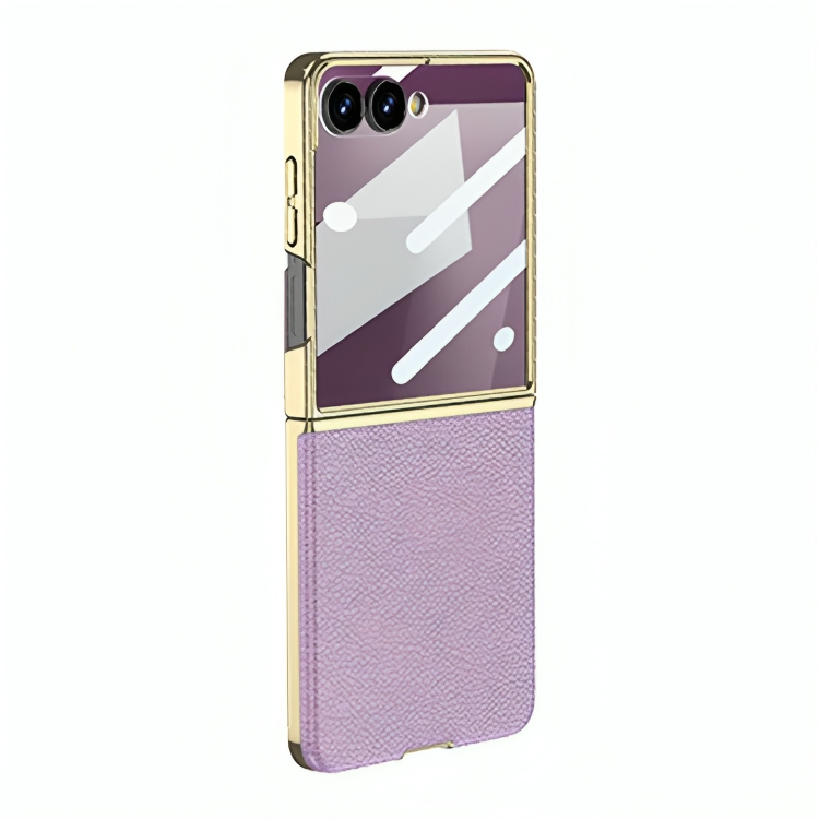 Electroplated Gold-Edged Leather Case