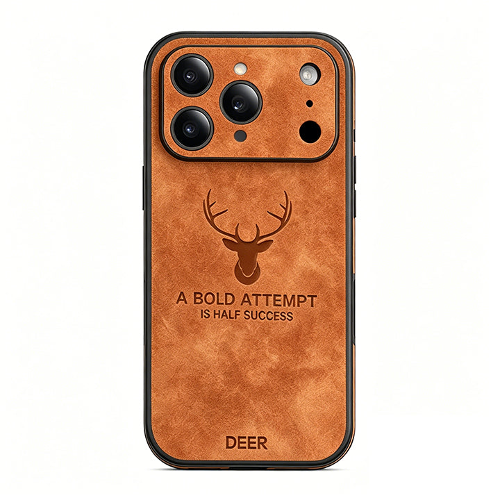 Elk Pattern Leather Case with MagSafe