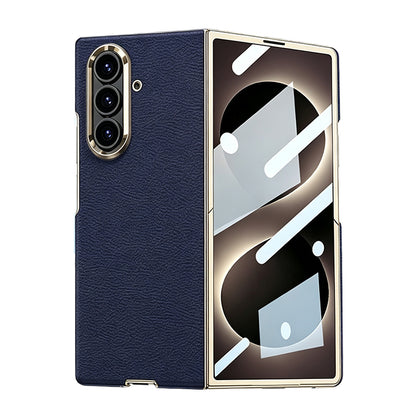 Electroplated Gold-Edged Leather Case