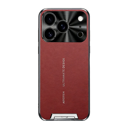 Invisible Bracket Leather Case