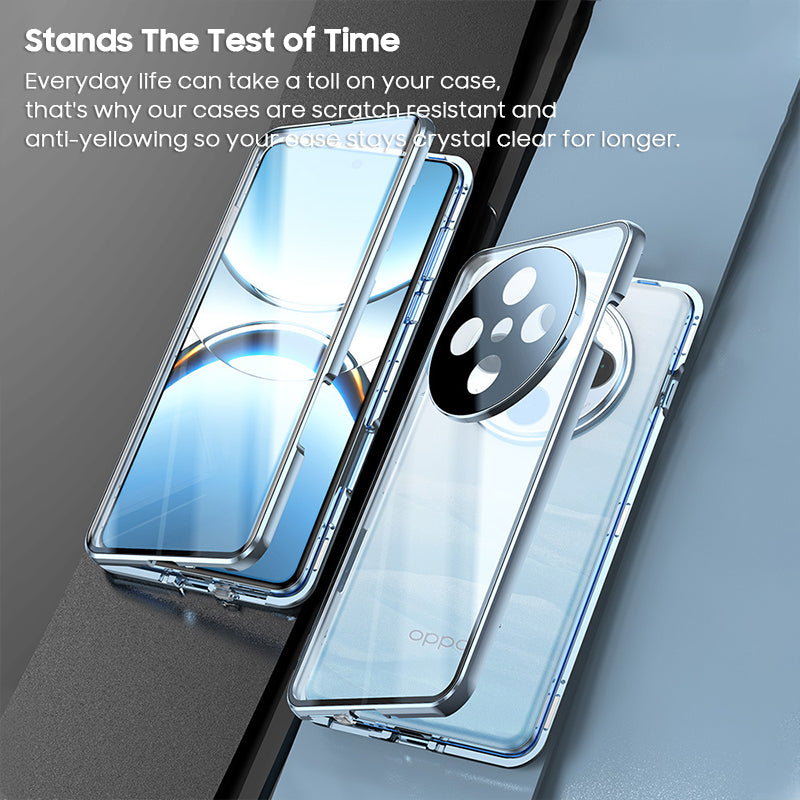 Metal Magnetic Frame Double-Sided Glass Case