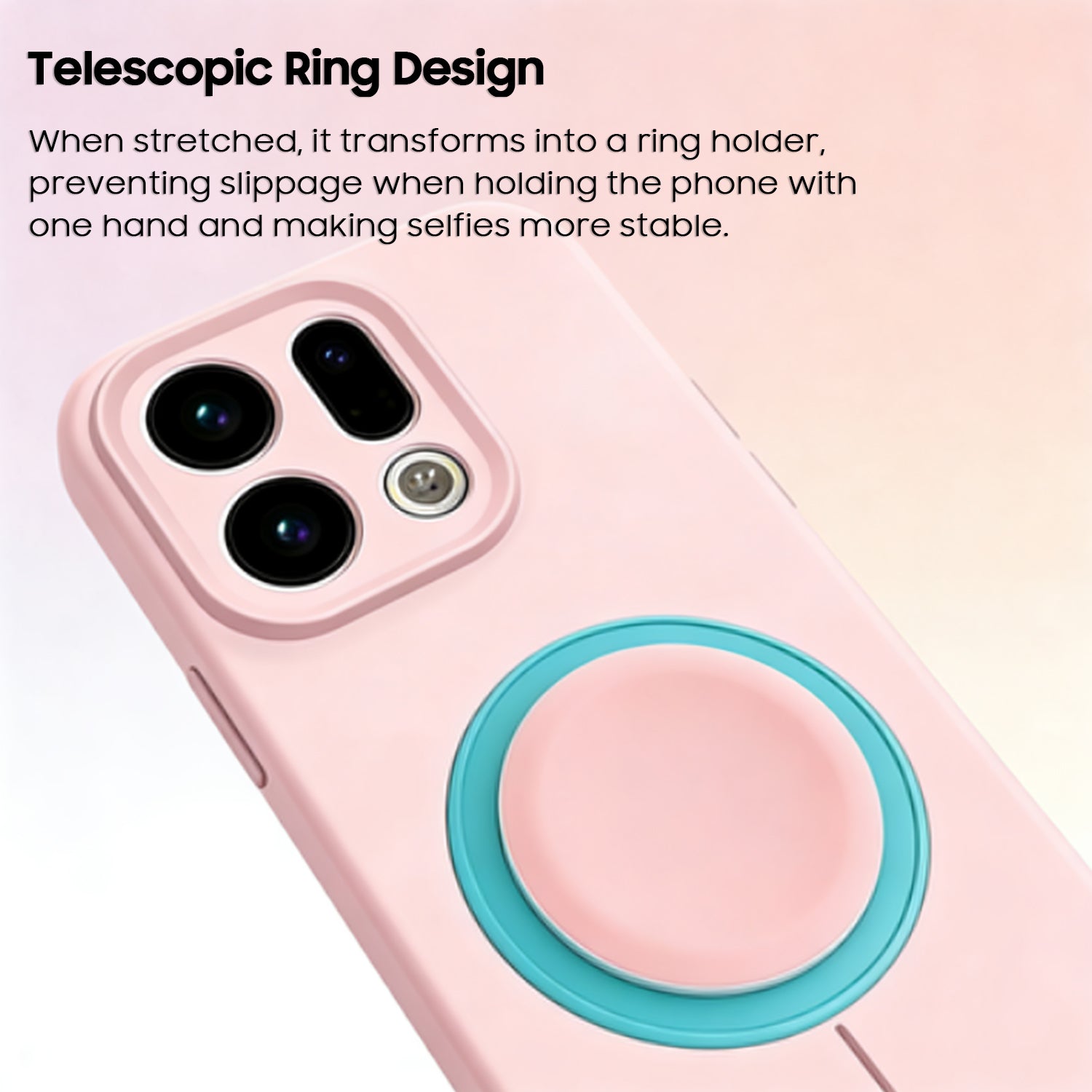 Solid Color Liquid Silicone Case with Kickstand