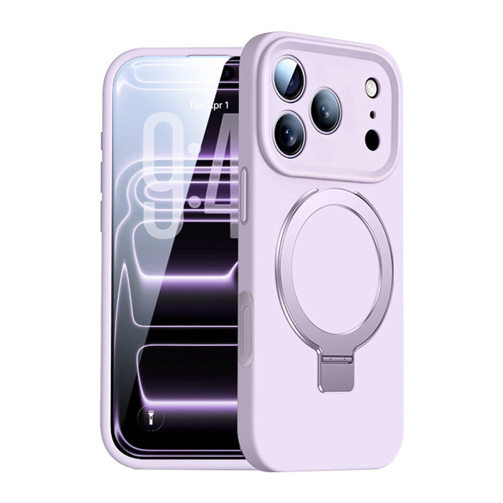 Rotating Bracket Liquid Silicone Case with MagSafe