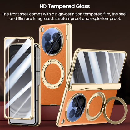 360° Rotating kickstand Leather Case with MagSafe