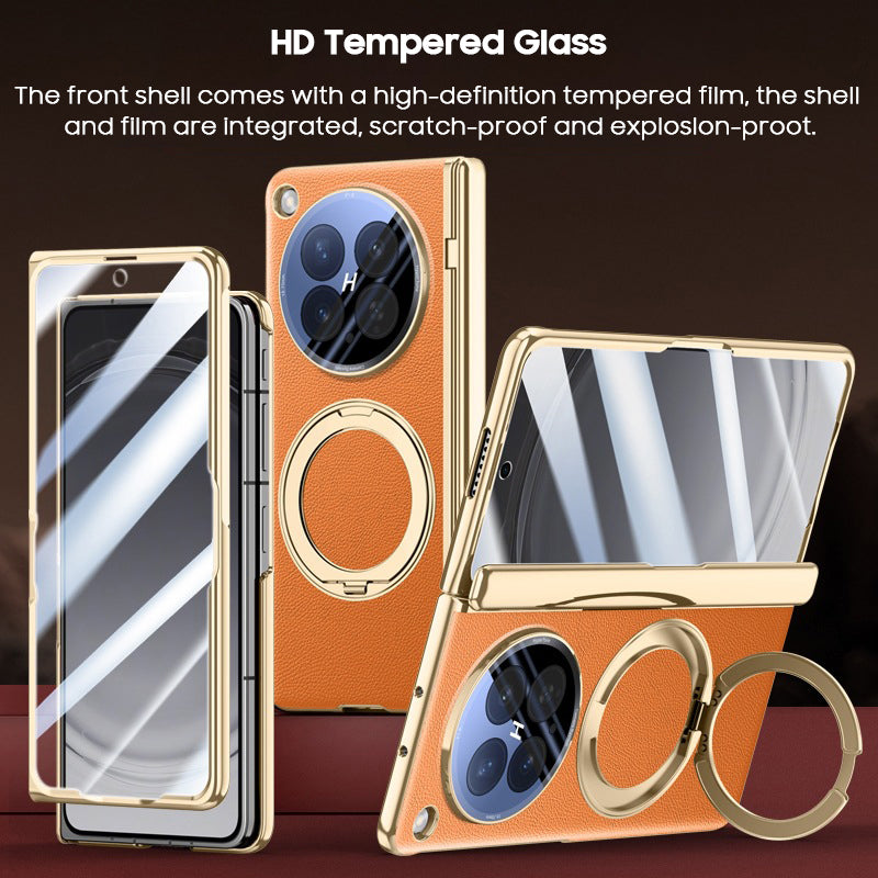 360° Rotating kickstand Leather Case with MagSafe