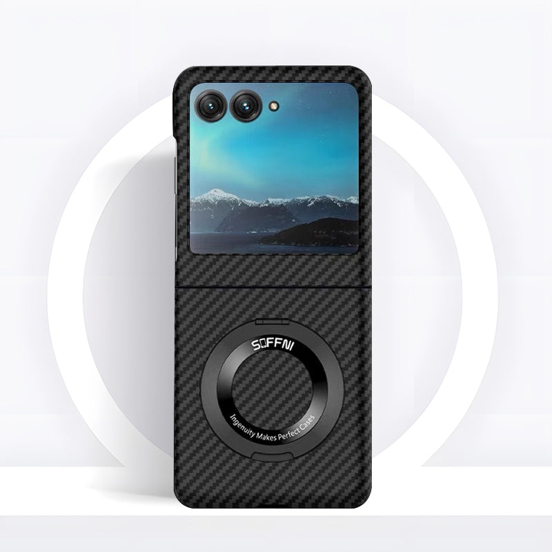 Motorola Series | Rotating Magnetic Ring Carbon Fiber Mobile Phone Case