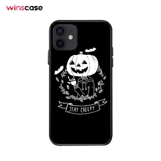 Halloween Series | iPhone Liquid Silicone Painted Soft Case - Pumpkin Man