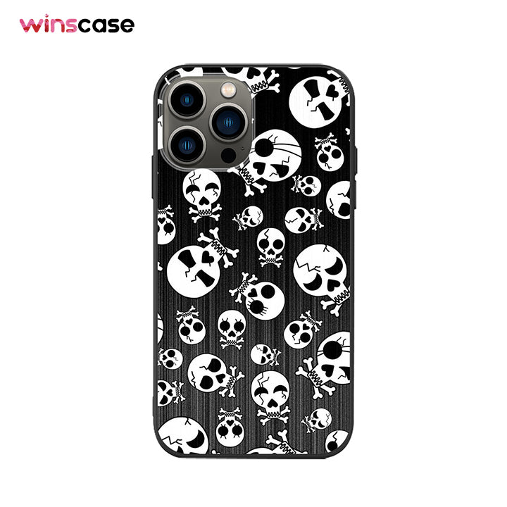 Halloween Series | iPhone Liquid Silicone Painted Soft Case - Skull