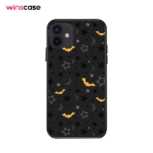 Halloween Series | iPhone Liquid Silicone Painted Soft Case - Star & Bat