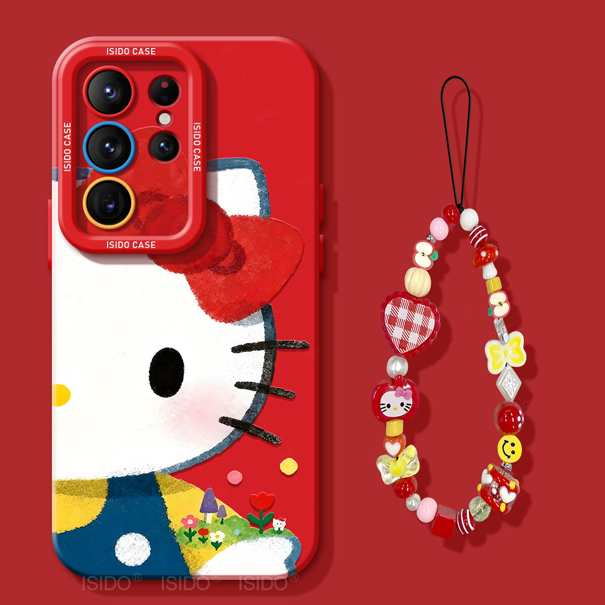 Hello Kitty Liquid Silicone Lanyard Case