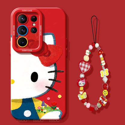 Hello Kitty Liquid Silicone Lanyard Case