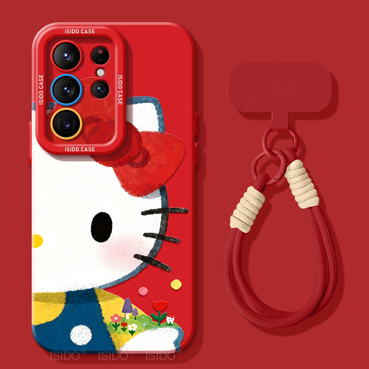 Hello Kitty Liquid Silicone Lanyard Case