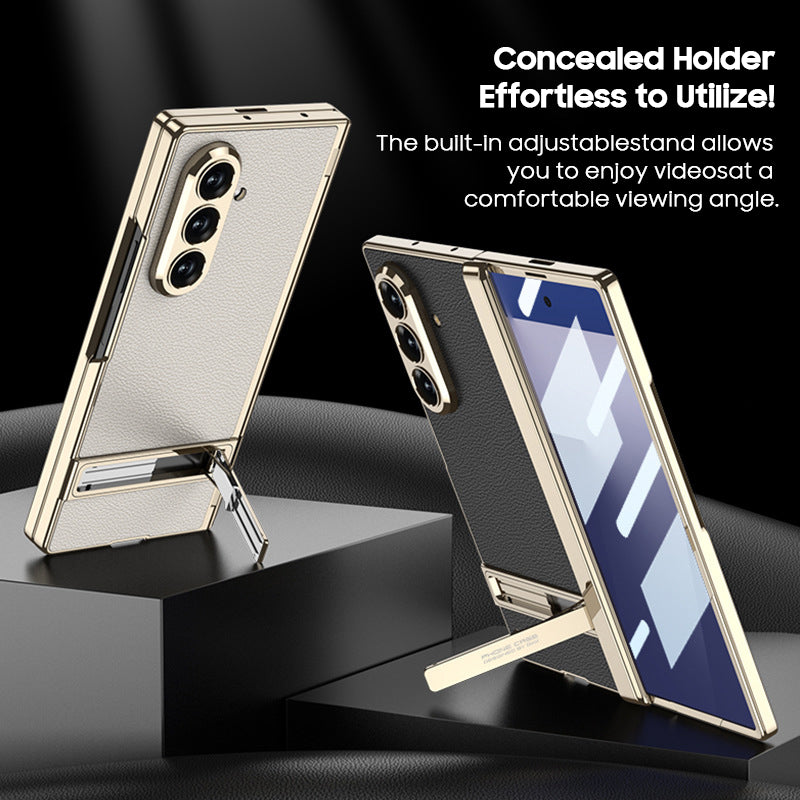 Folding Stand Business Leather Case