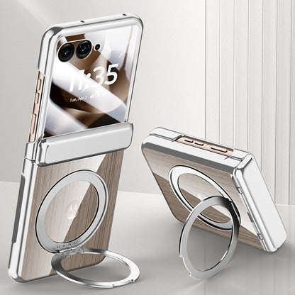 Rotating Bracket Electroplated Clear Case with MagSafe