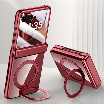 Rotating Bracket Electroplated Clear Case with MagSafe