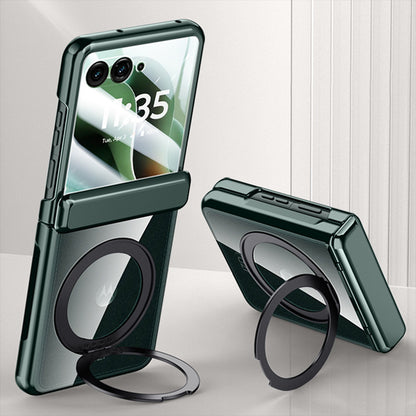 Rotating Bracket Electroplated Clear Case with MagSafe