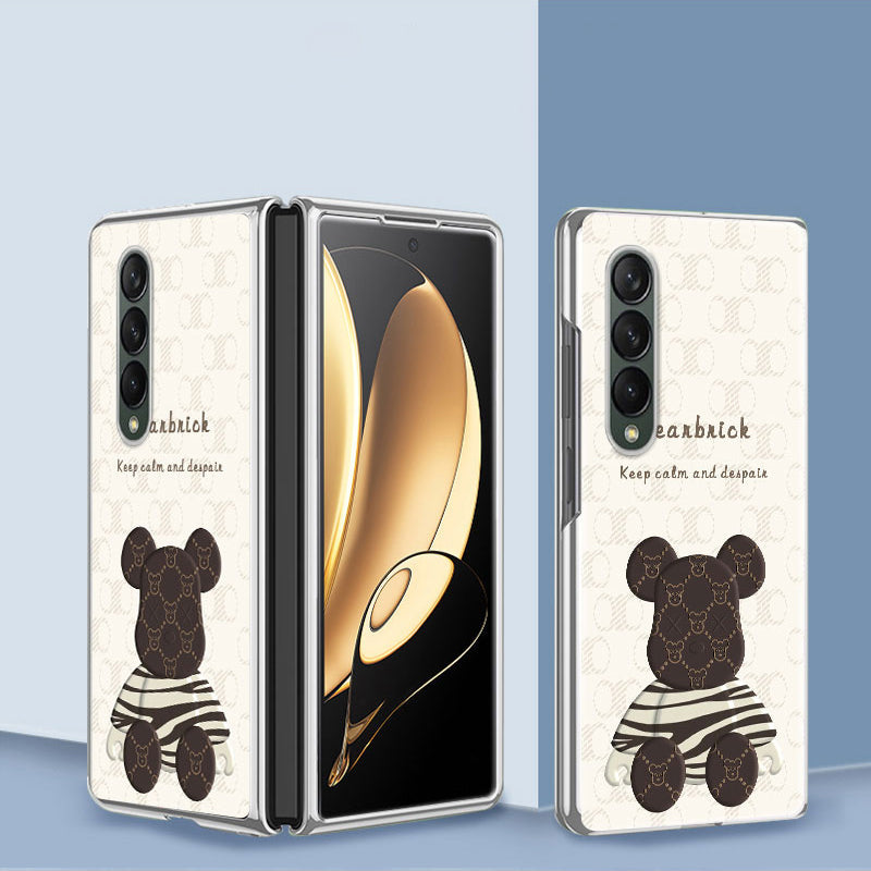 Samsung-Serie | Galaxy Z Fold4 Bearbrick bemalte Handyhülle 