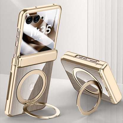 Rotating Bracket Electroplated Clear Case with MagSafe