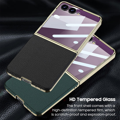 Electroplated Gold-Edged Leather Case