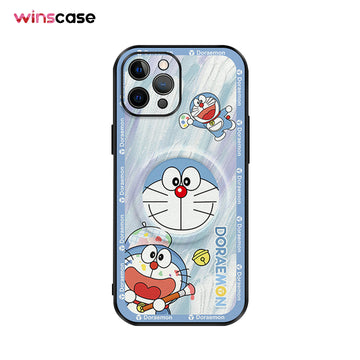 iPhone MagSafe Series | Original Design "Doraemon" Cartoon Leather Phone Case
