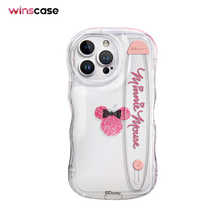 iPhone Series | Cartoon Disney Design Anti-fall Soft Silicone Transparent Wristband Phone Case