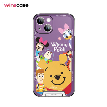 iPhone Invisible Bracket Series | "Winnie the Pooh" Cartoon Matte Phone Case