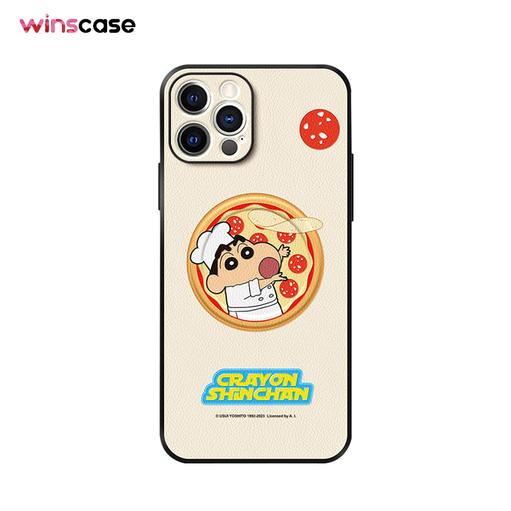 iPhone MagSafe Series | "Crayon Shin-chan" Cartoon Leather Phone Case